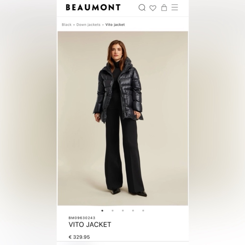 Baumont like new light down 🪶 size USA 16, like new jacket black color